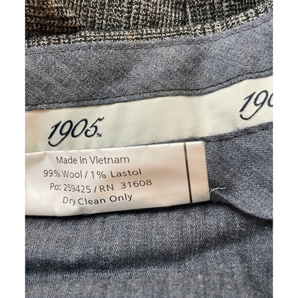 Jos. A. Bank 1905 Dress Pants Men's 38RX29 Gray Wool Blend Flat Front - Picture 4 of 10